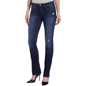 Joe’s Jeans Beth Dark Wash Mid Rise Distressed Straight Leg Casual Jean Size 28